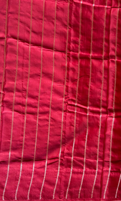 Red Mashru Saree
