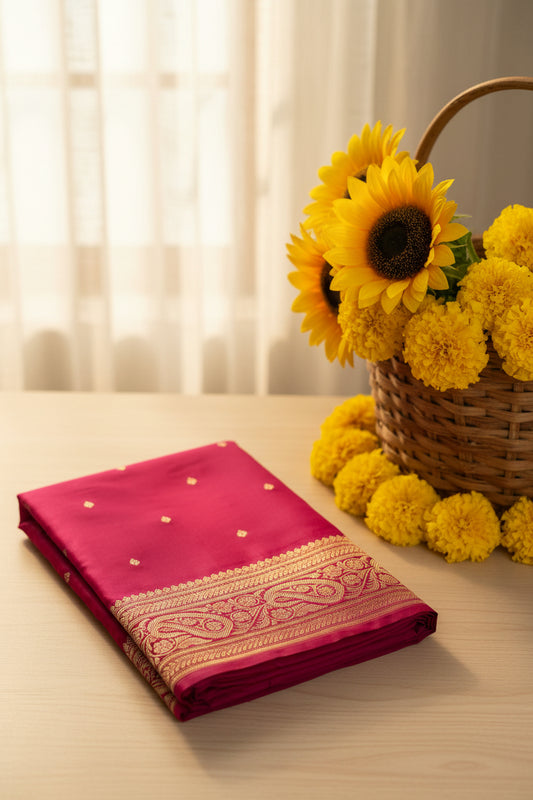 Pink Mashru Saree