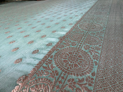 Pista Georgette Saree