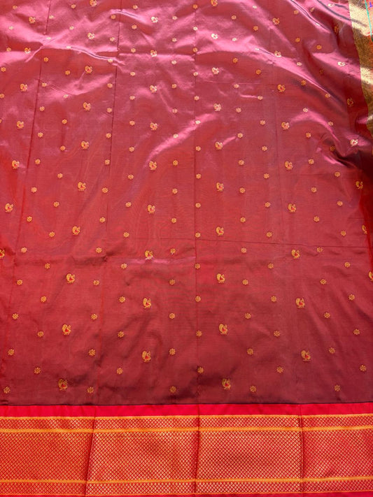 Maroon Paithani