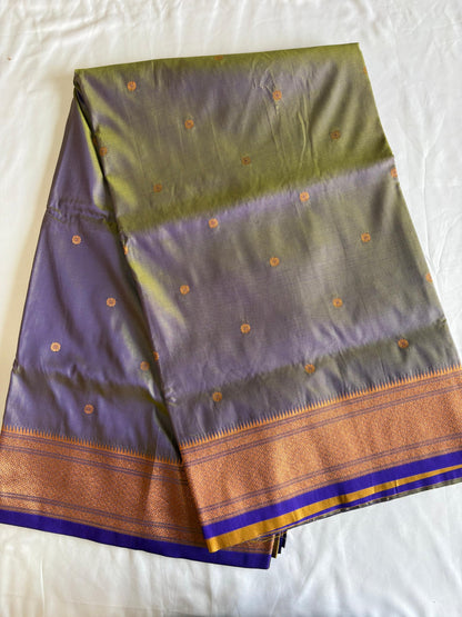 Golden Green Tone Paithani