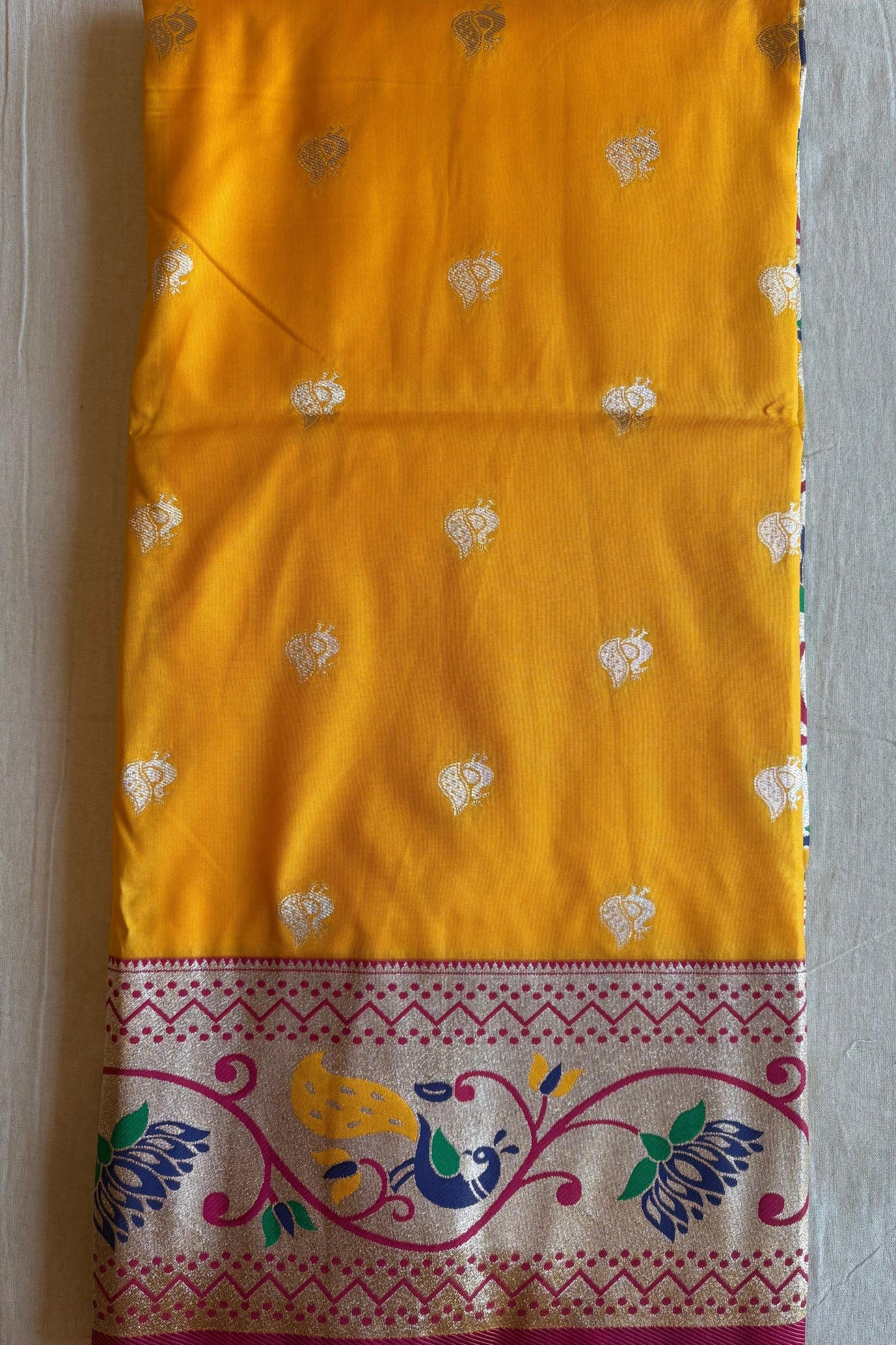 Yellow Color Paithani