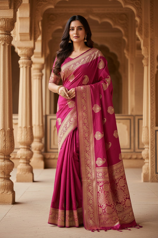 Pink Color Silk Saree