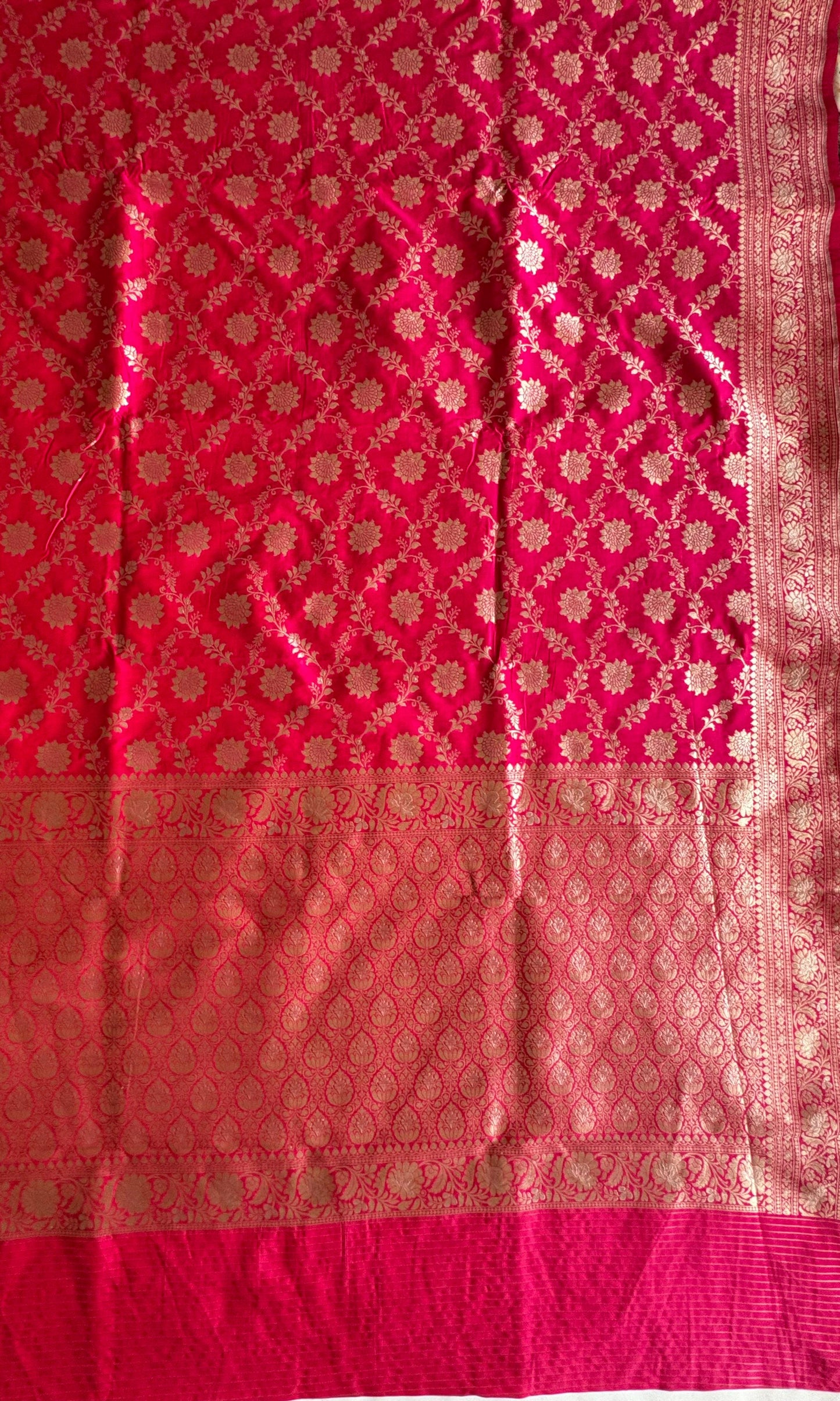 Pink Banarasi silk saree