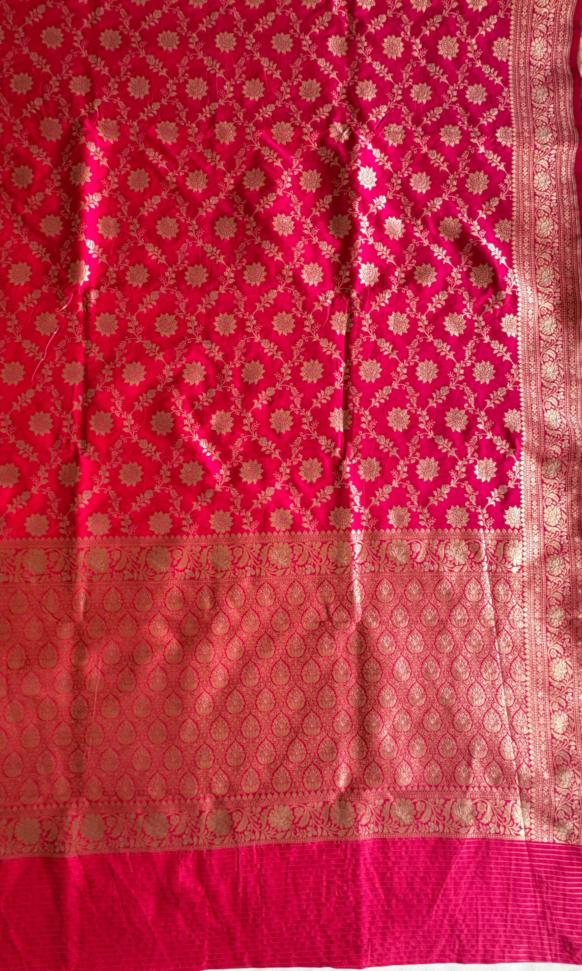 Pink Banarasi silk saree