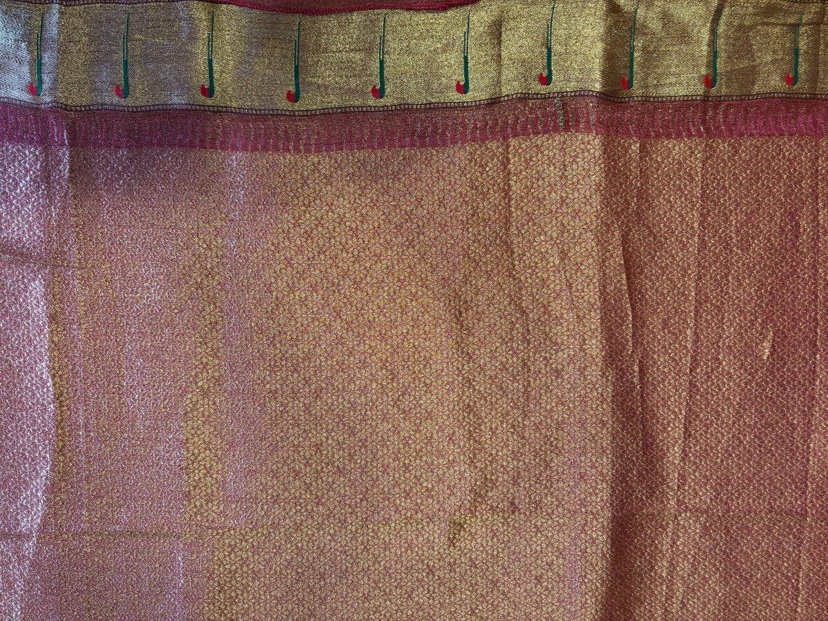 Blue Tissue silk Paithani