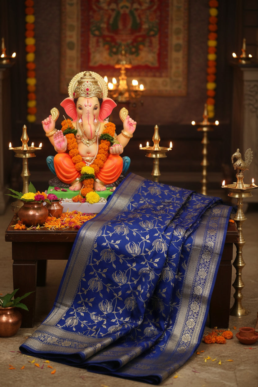 Banarasi semi katan silk saree