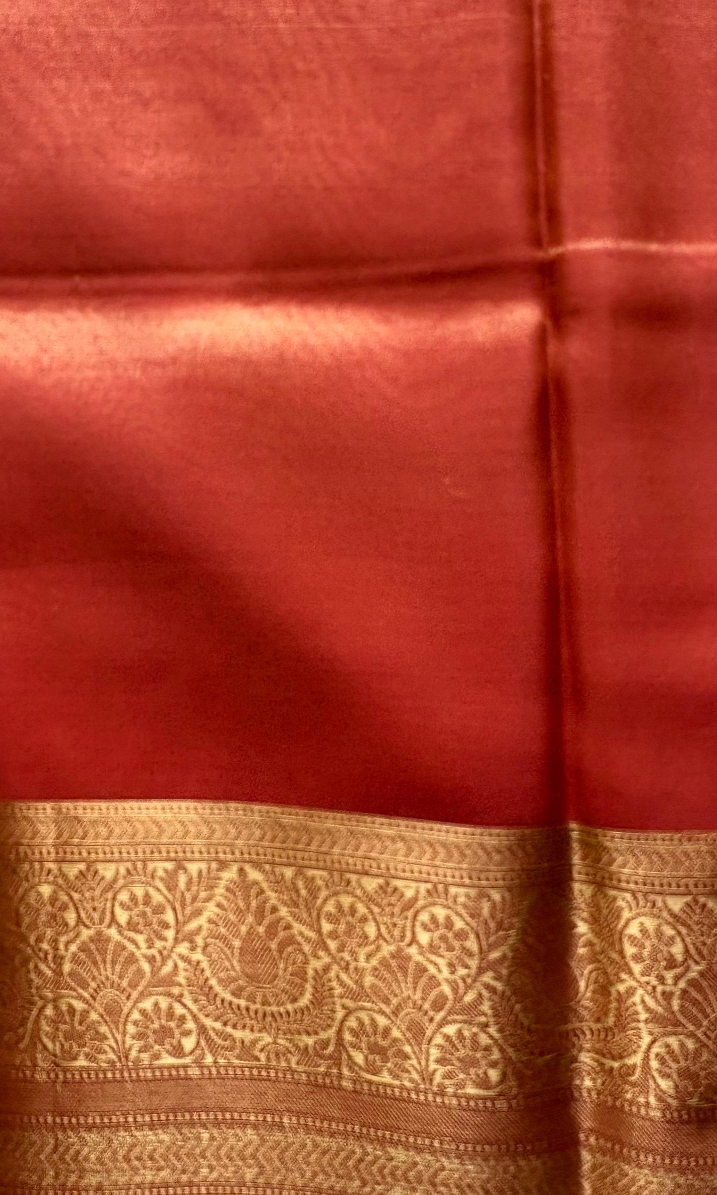Red and Pink Tissue Saree