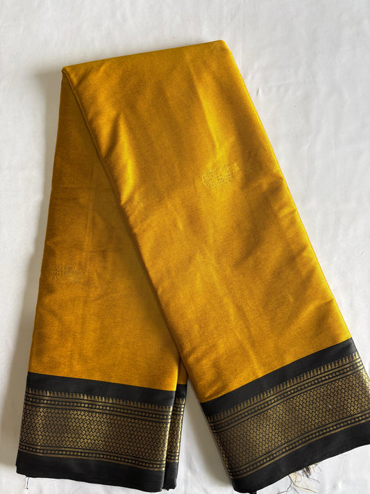 Yellow Paithani Green border