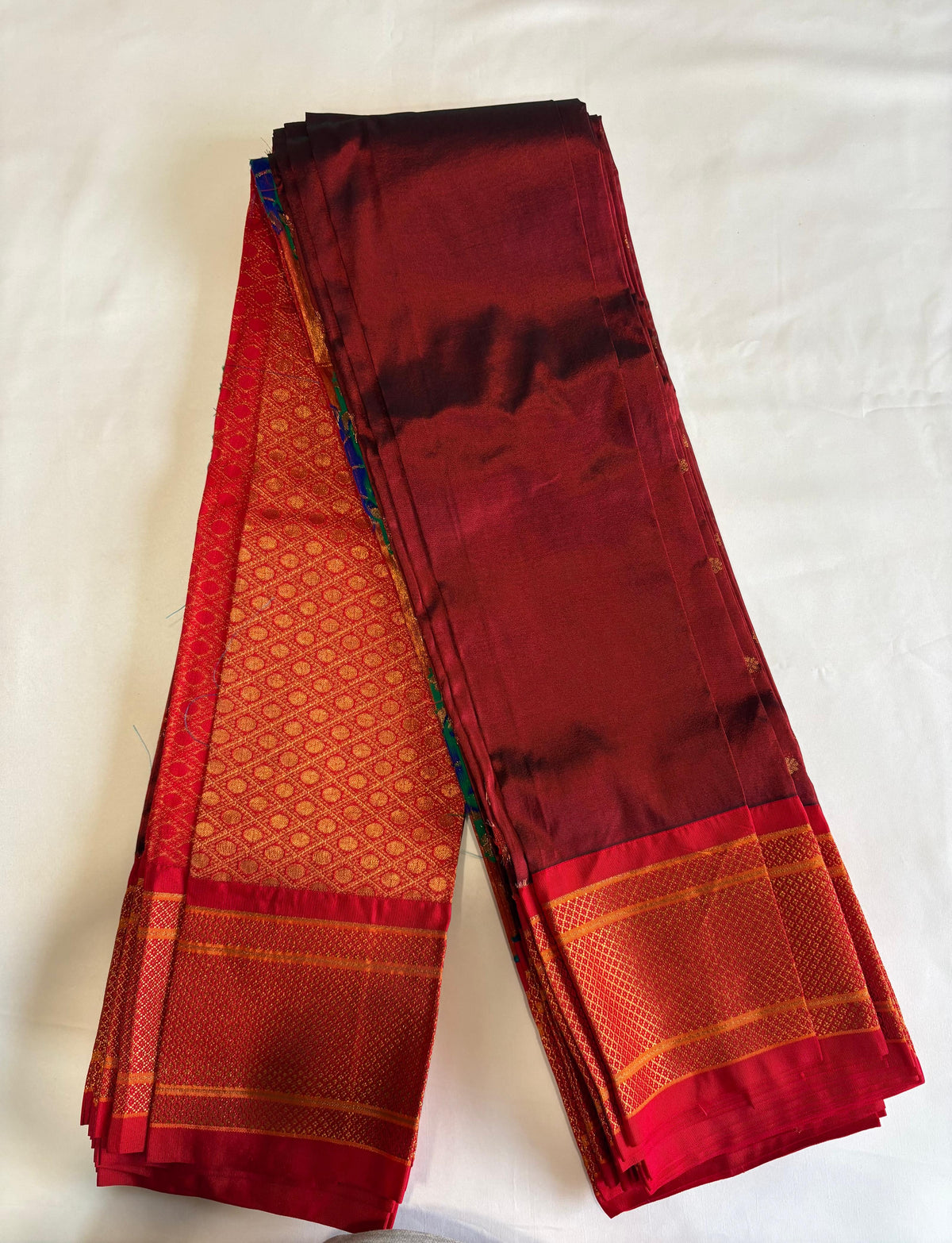 Deep Maroon Paithani