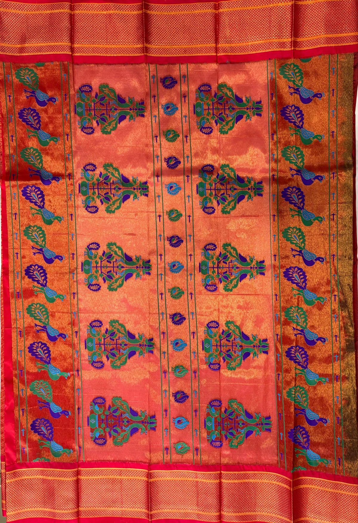 Deep Maroon Paithani