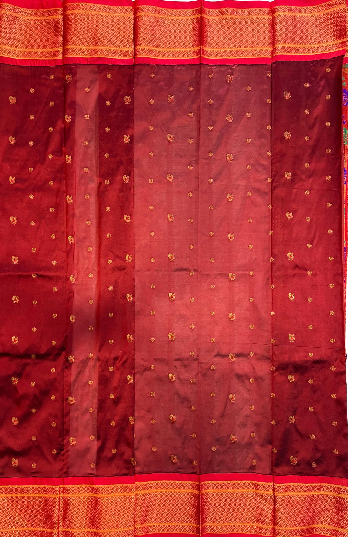 Deep Maroon Paithani