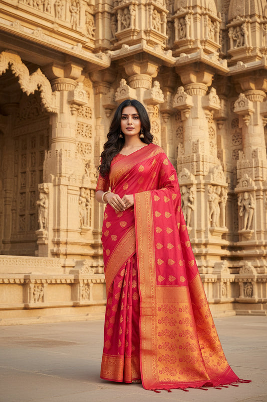 Florina Red Saree
