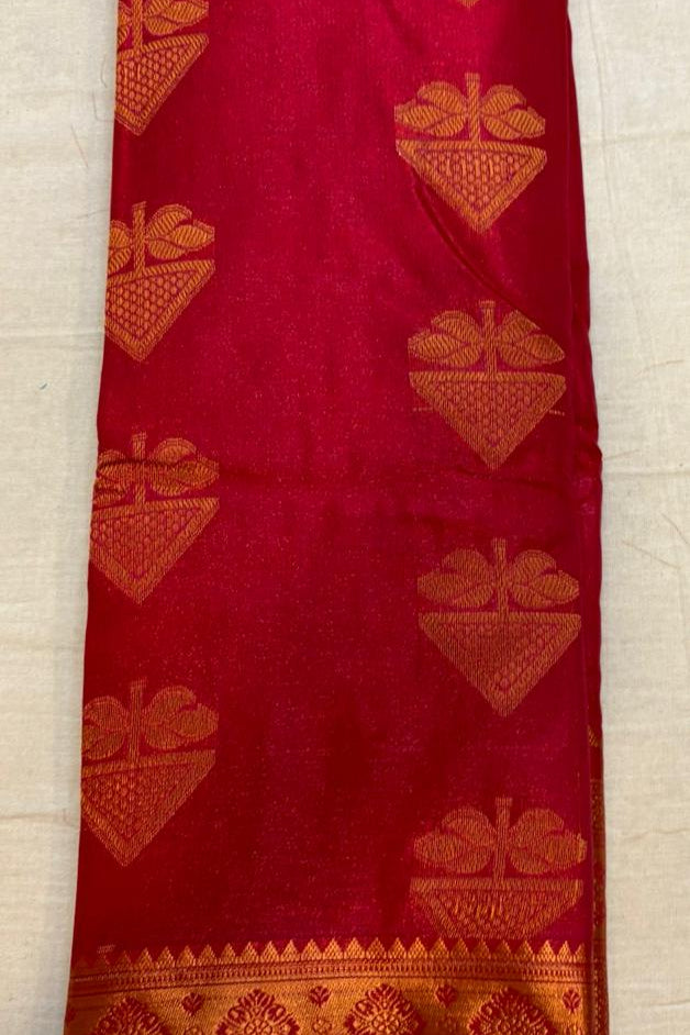Red silk saree