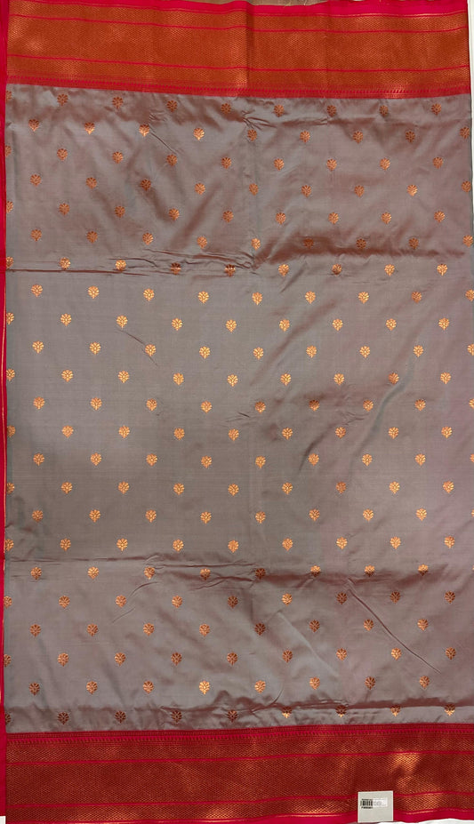 Silver Gray Paithani