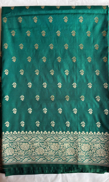 Banarasi green mashru silk saree