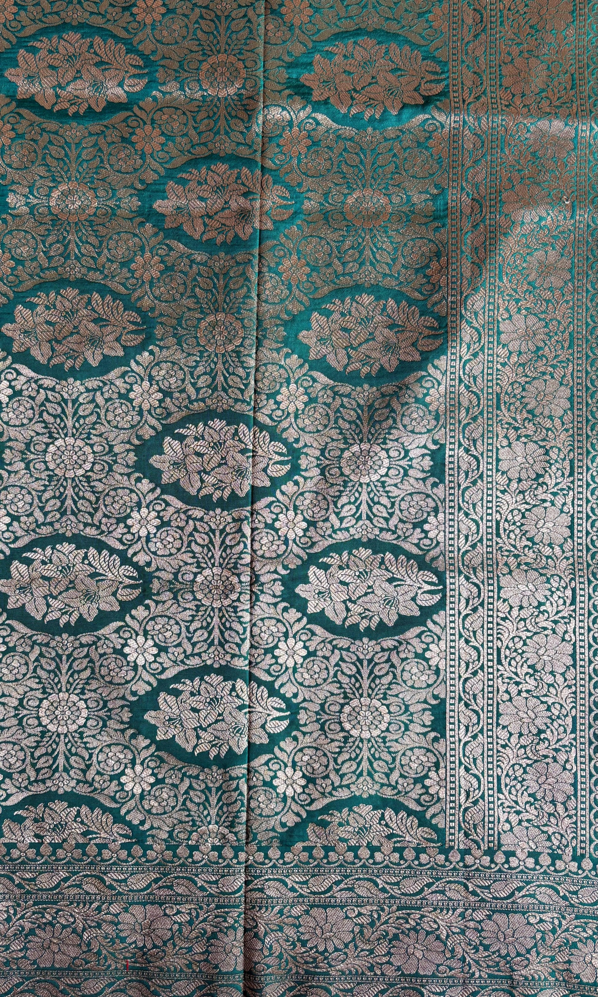 Banarasi green mashru silk saree