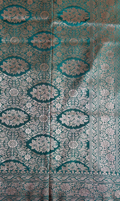 Banarasi green mashru silk saree