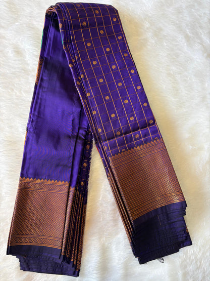 Blue colour Kalanjali Paithani
