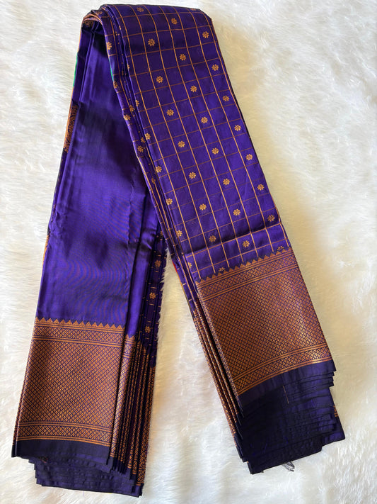 Blue colour Kalanjali Paithani