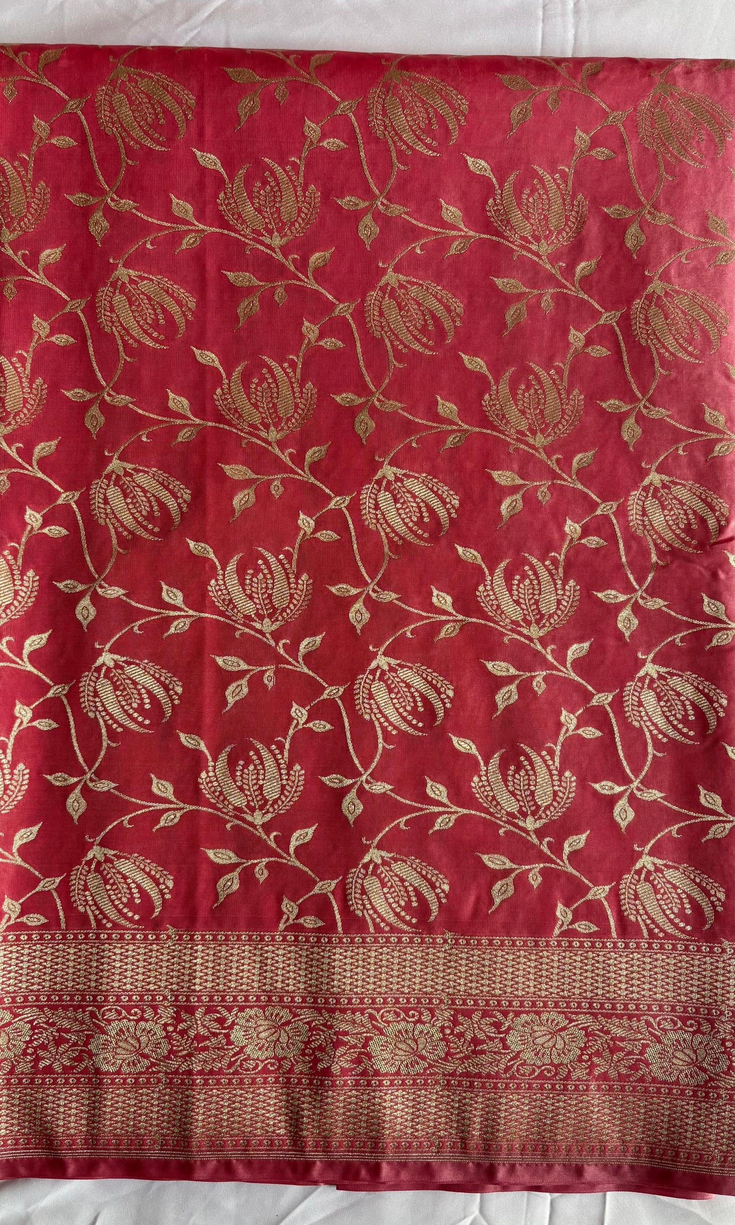 Banarasi light pink mashru silk saree