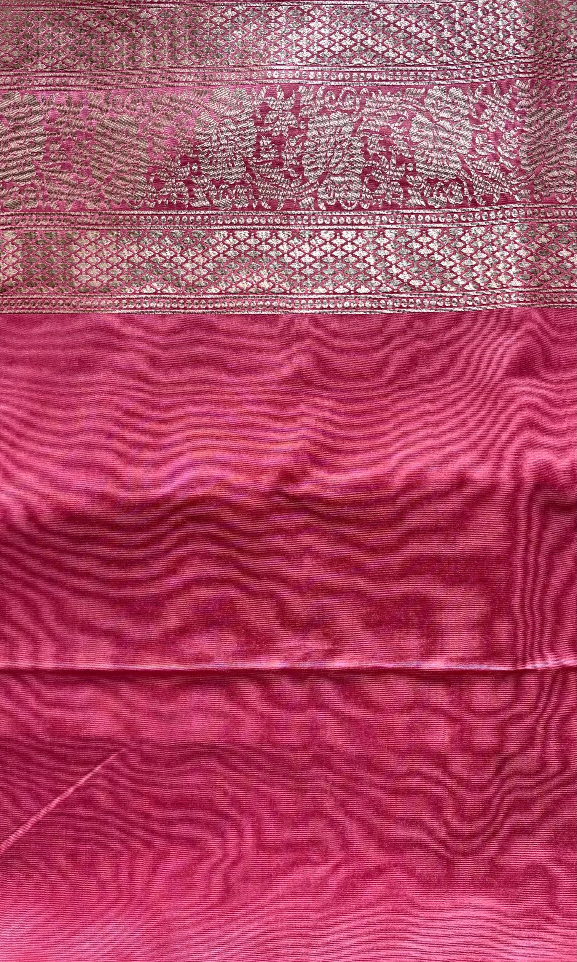 Banarasi light pink mashru silk saree