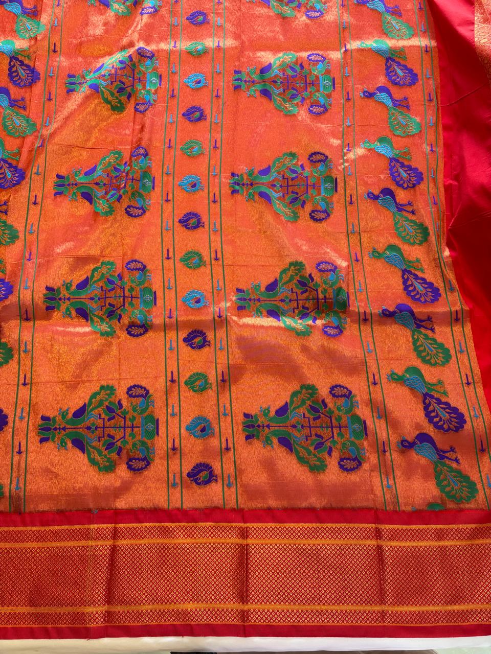 Maroon Paithani