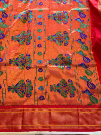 Maroon Paithani
