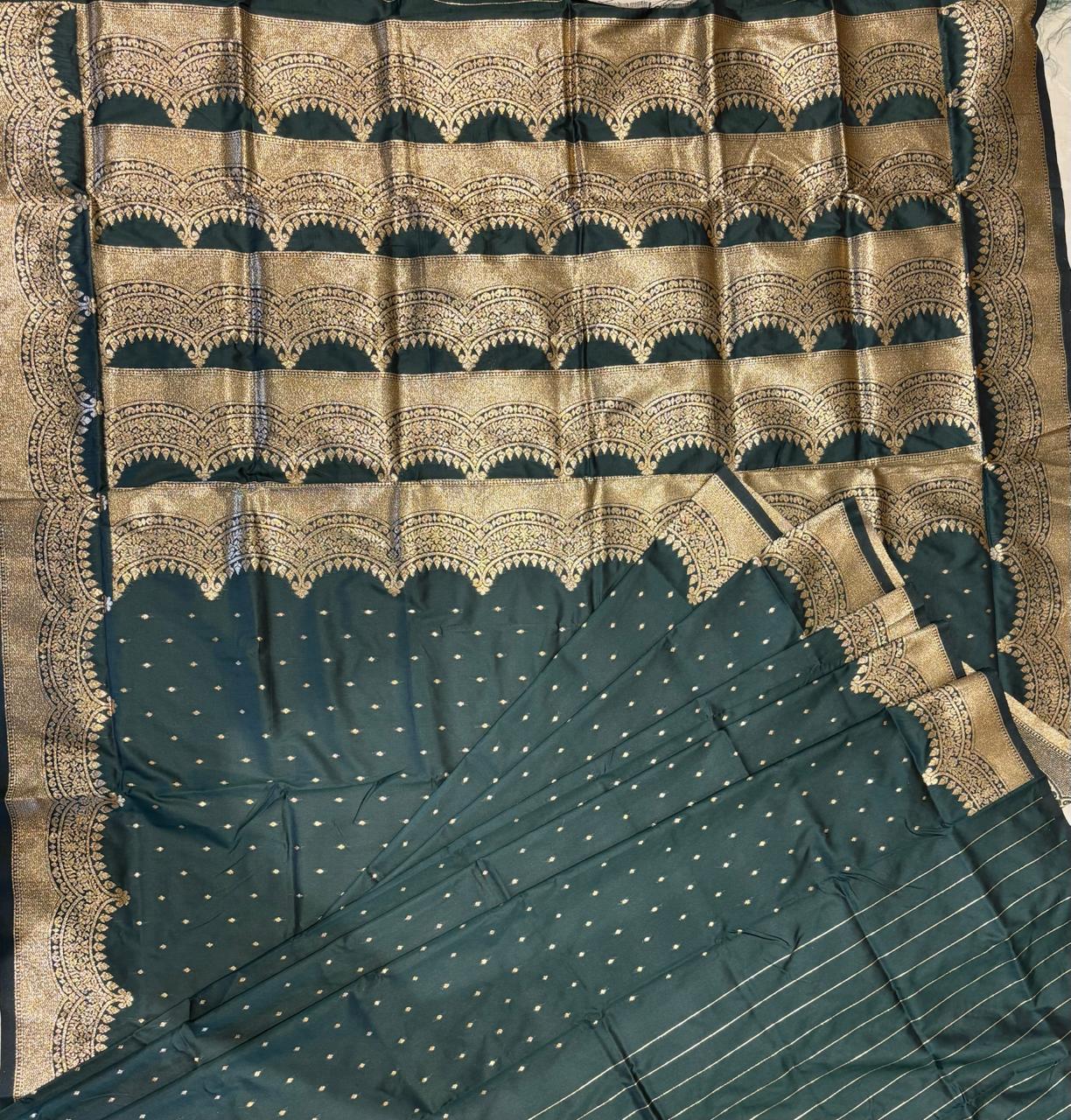 Green silk saree
