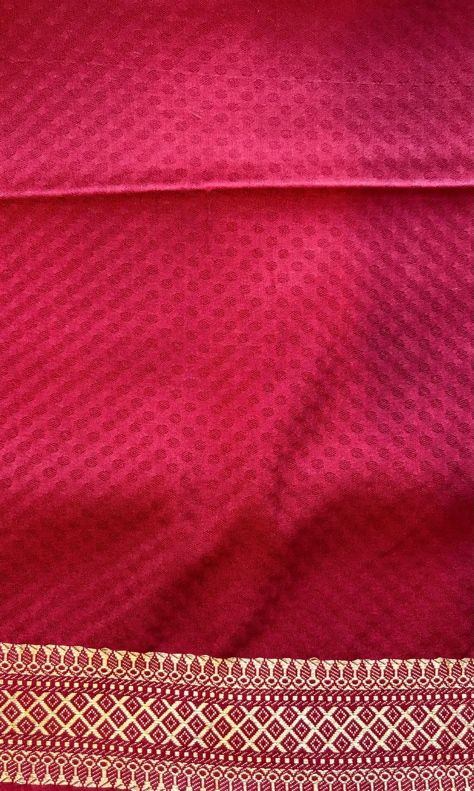Banarsi maroon silk saree