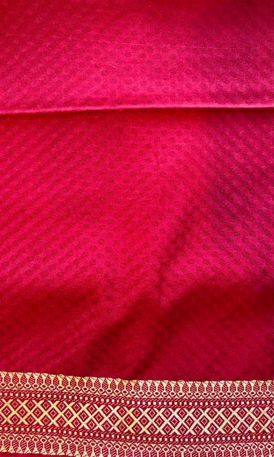 Banarsi maroon silk saree