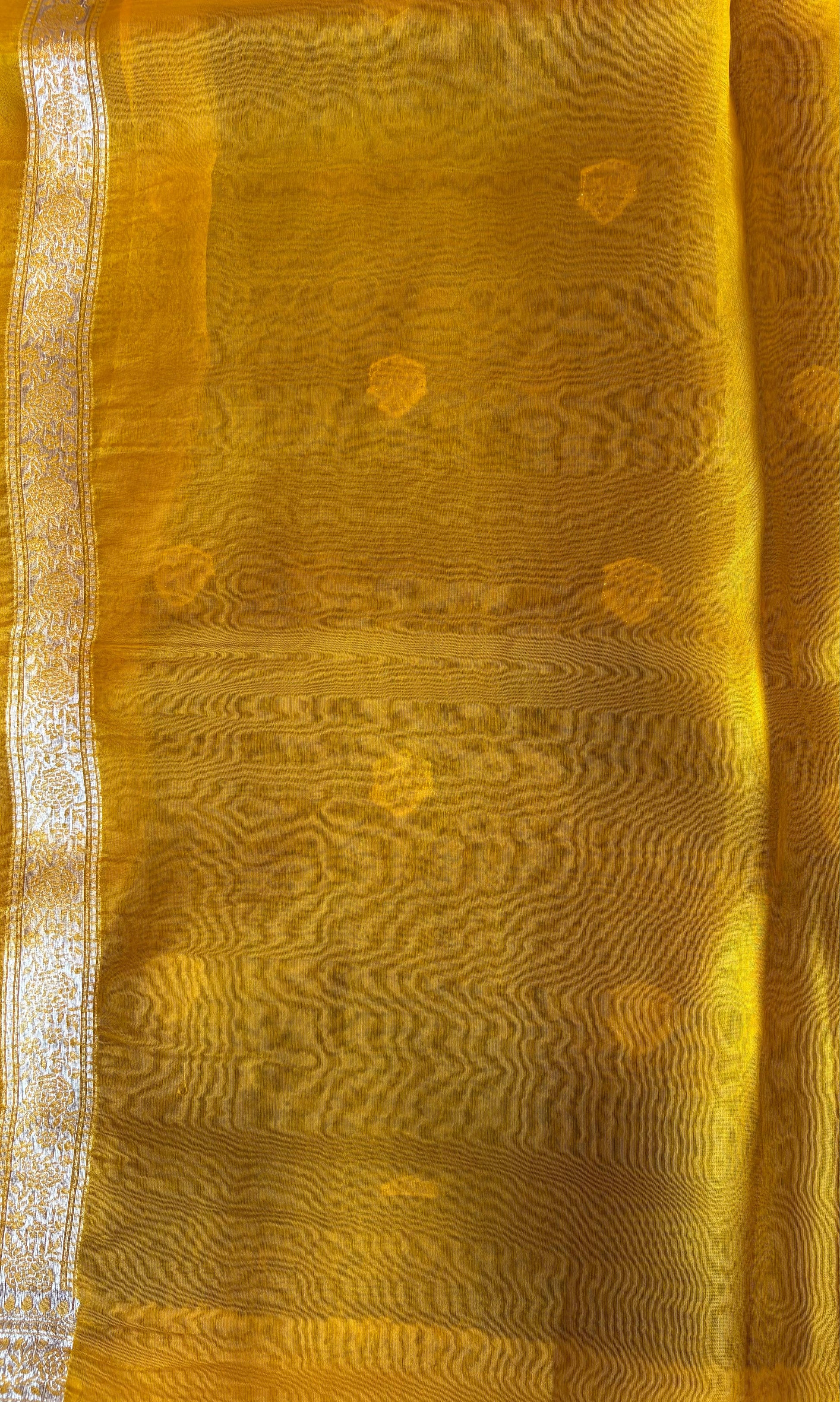 Banarasi dark maroon kora organza saree