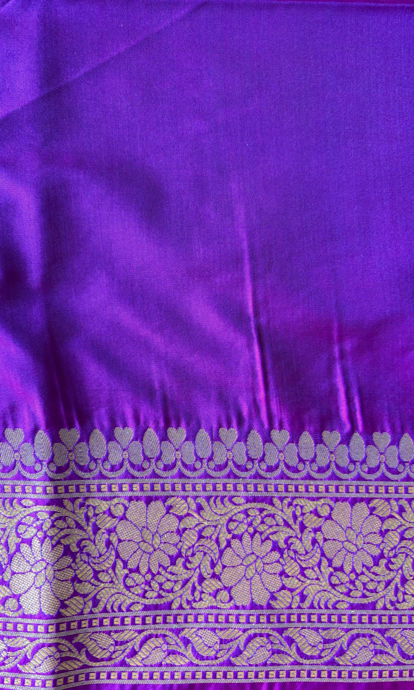 Banarasi  purple Mashru silk saree