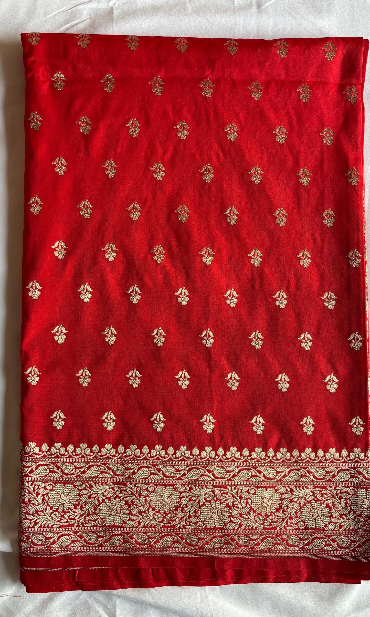 Banarasi red silk saree