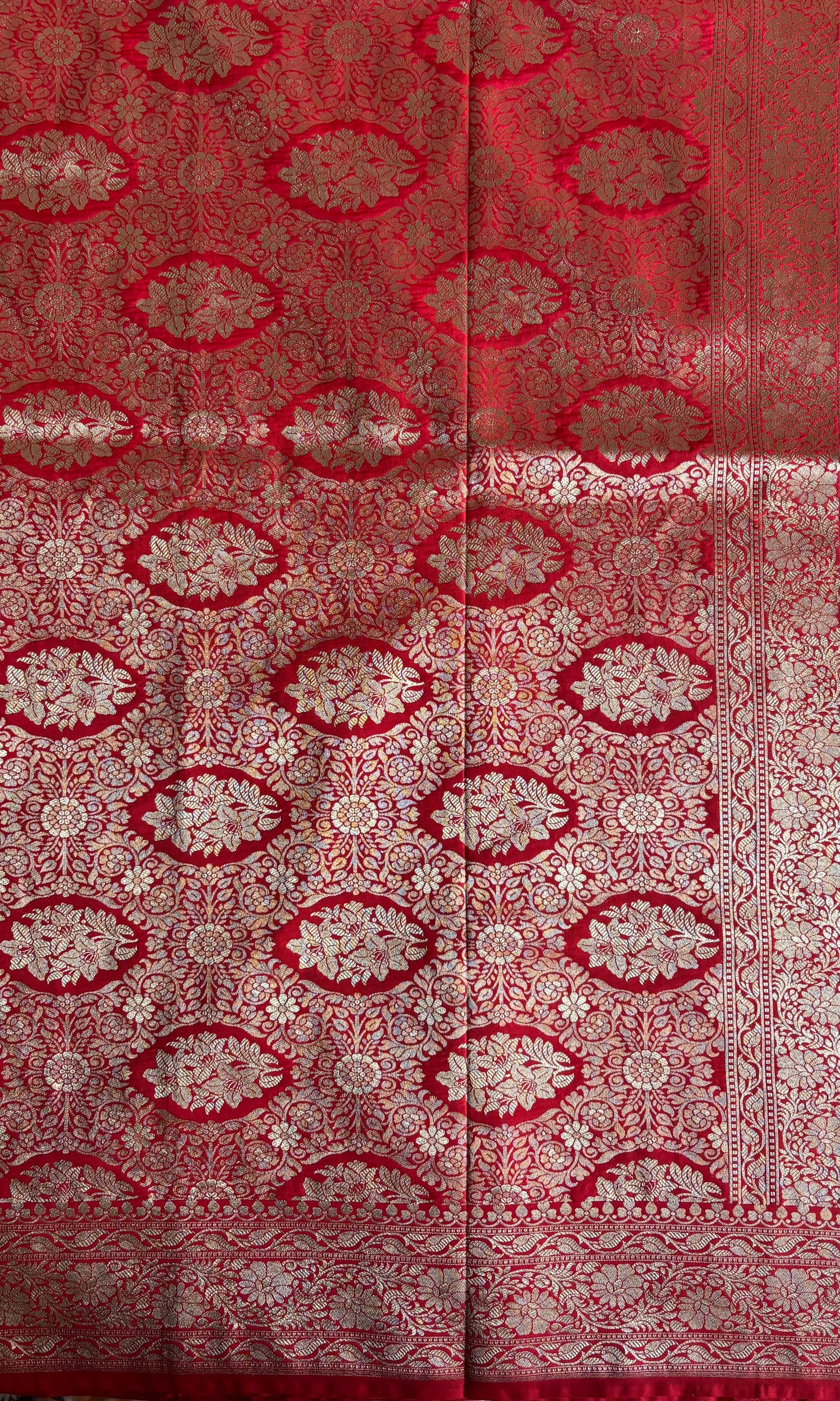 Banarasi red silk saree