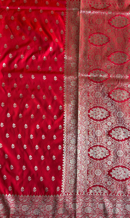 Banarasi red silk saree