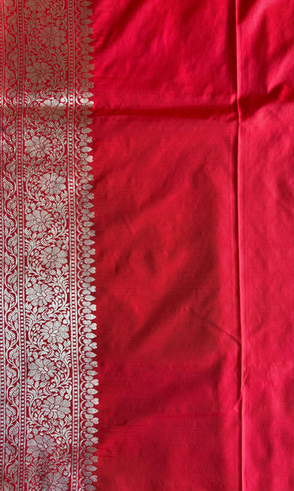 Banarasi red silk saree