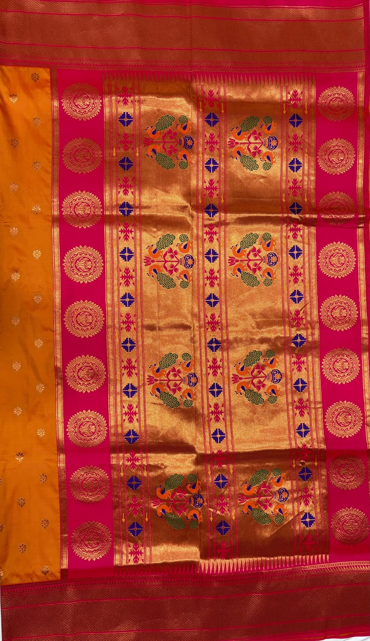 Orange Colour Paithani