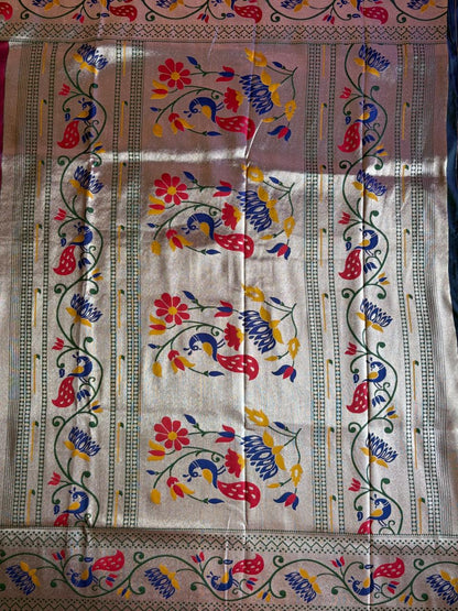 Purple Paithani Silk Saree