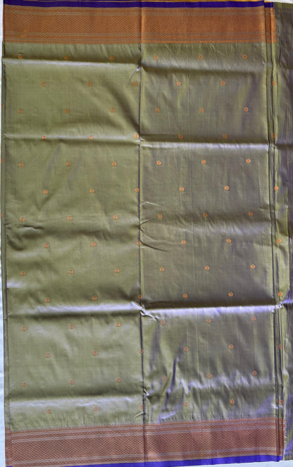 Golden Green Tone Paithani