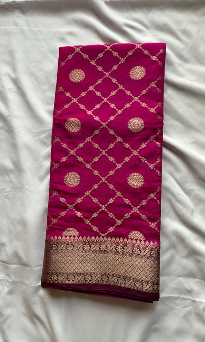 Pink Mashru Saree