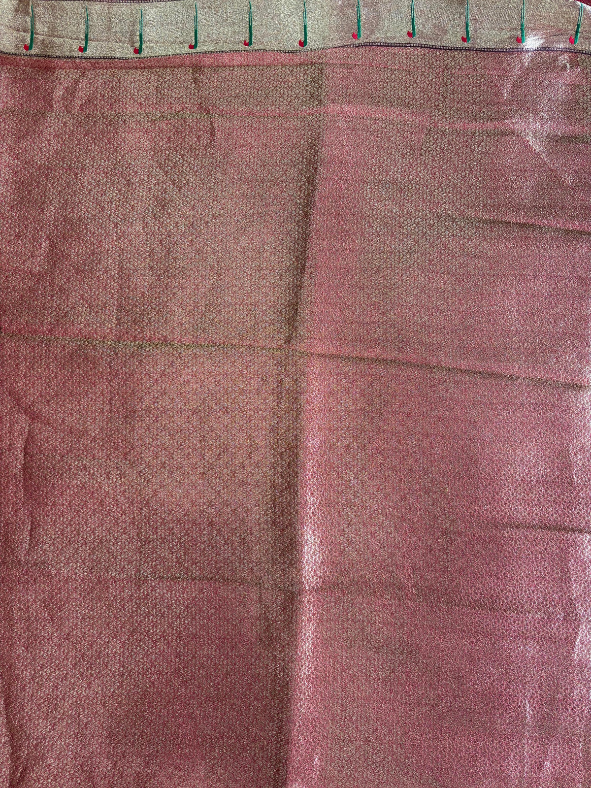 Pink Tissue Paithani