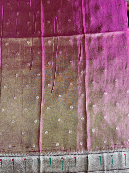 Pink Tissue Paithani