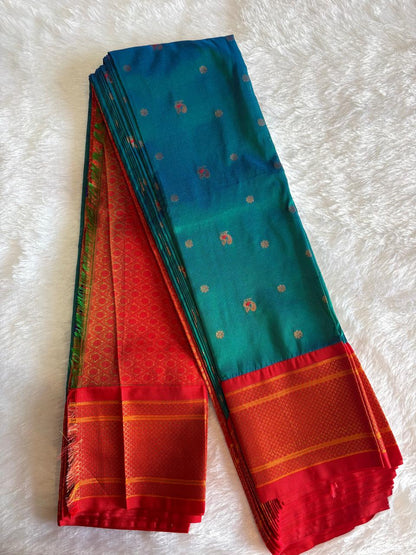 Peacock Blue Paithani
