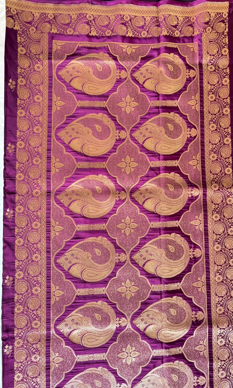 Banarasi Purple silk saree