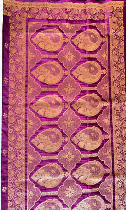 Banarasi Purple silk saree