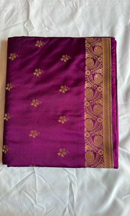 Banarasi Purple silk saree