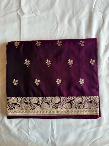 Banarasi Purple silk saree