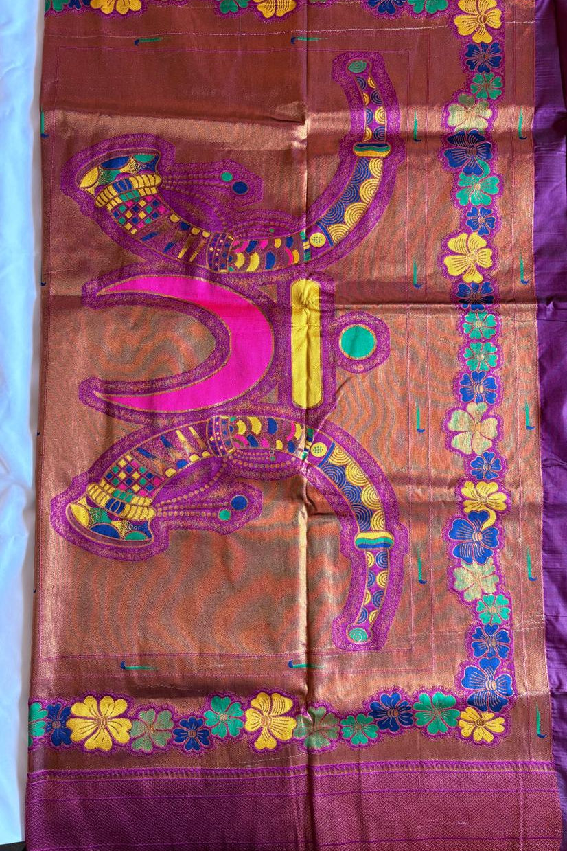 Rajmata Baingan Color Paithani