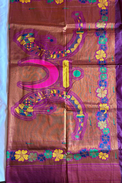 Rajmata Baingan Color Paithani